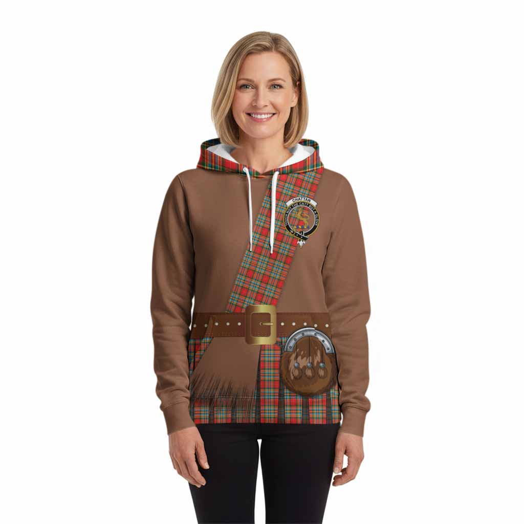 Chattan Tartan Crest Hoodie Kilt Costume Style