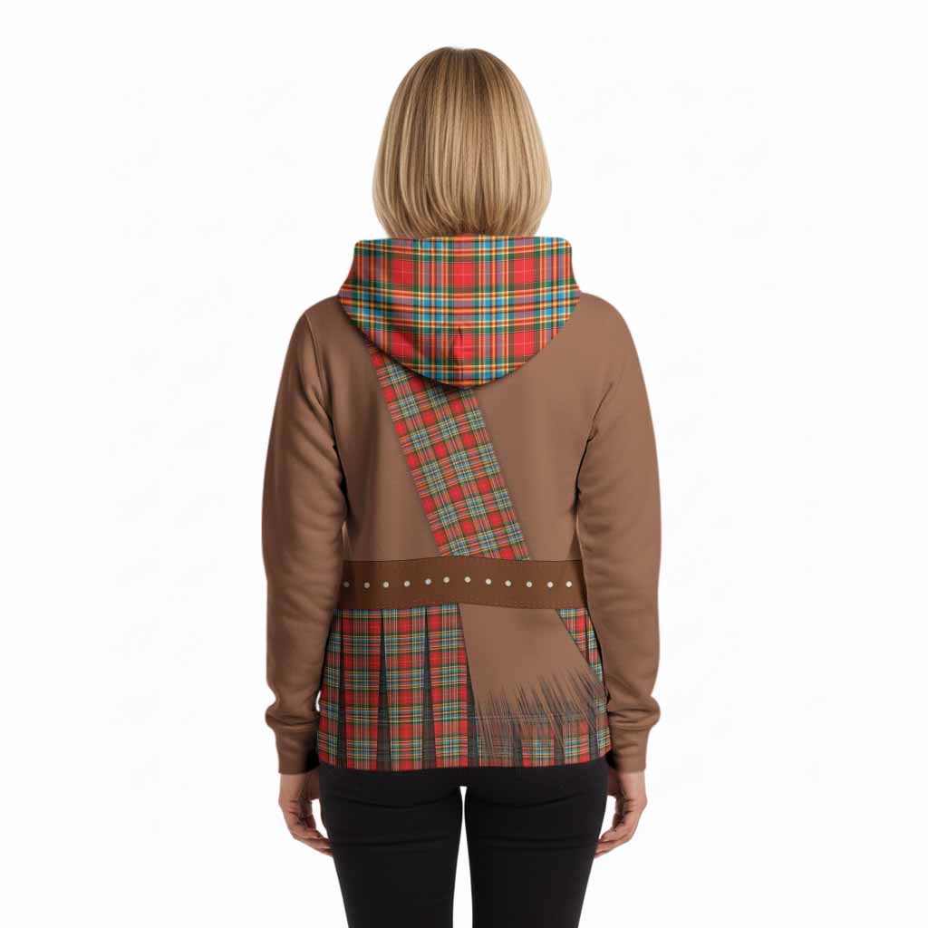 Chattan Tartan Crest Hoodie Kilt Costume Style