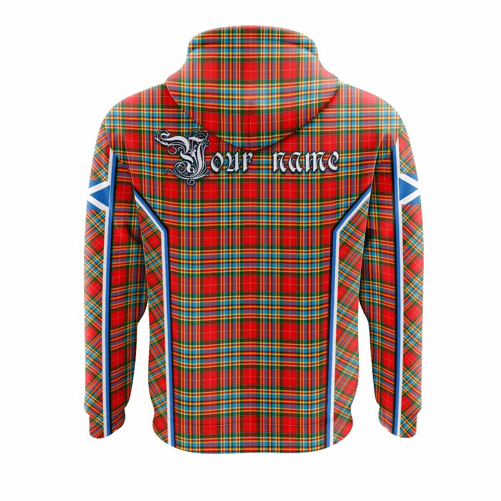 Chattan Tartan Crest Hoodie Scotland Coat of Arm Flag Style - Tartan Vibes Clothing