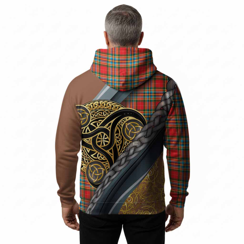 Chattan Tartan Crest Hoodie Scottish Triskele Celtic