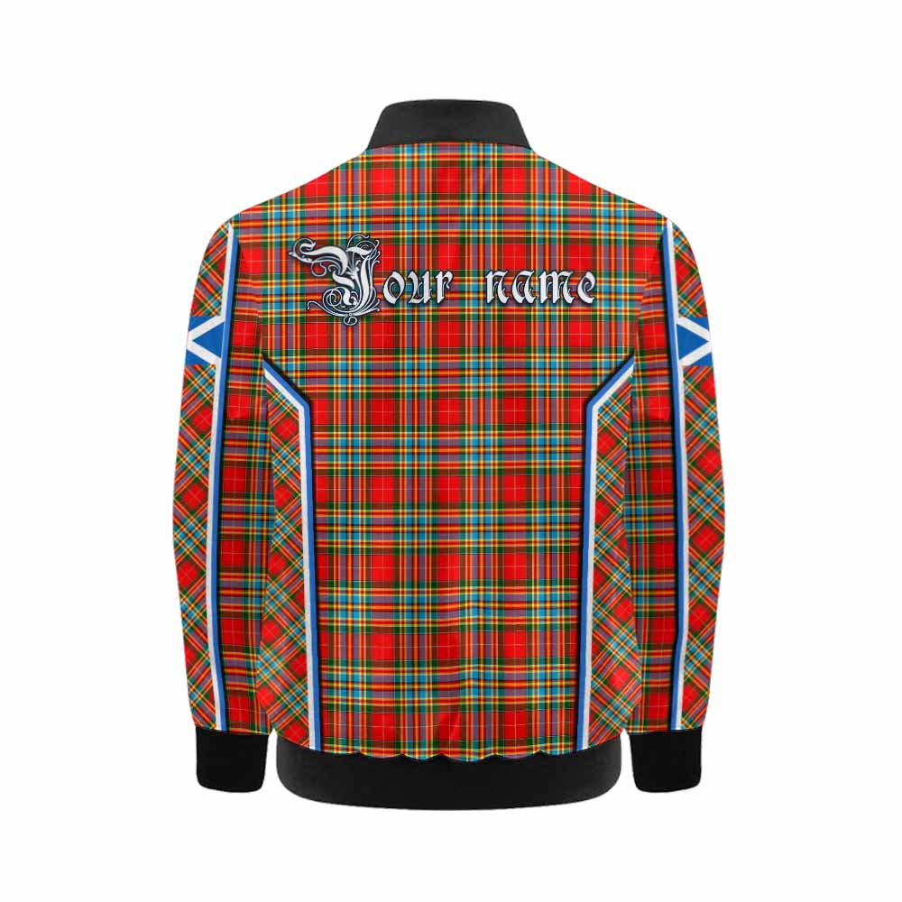 Chattan Tartan Crest Kid Bomber Jacket Scotland Coat of Arm Flag Style - Tartan Vibes Clothing