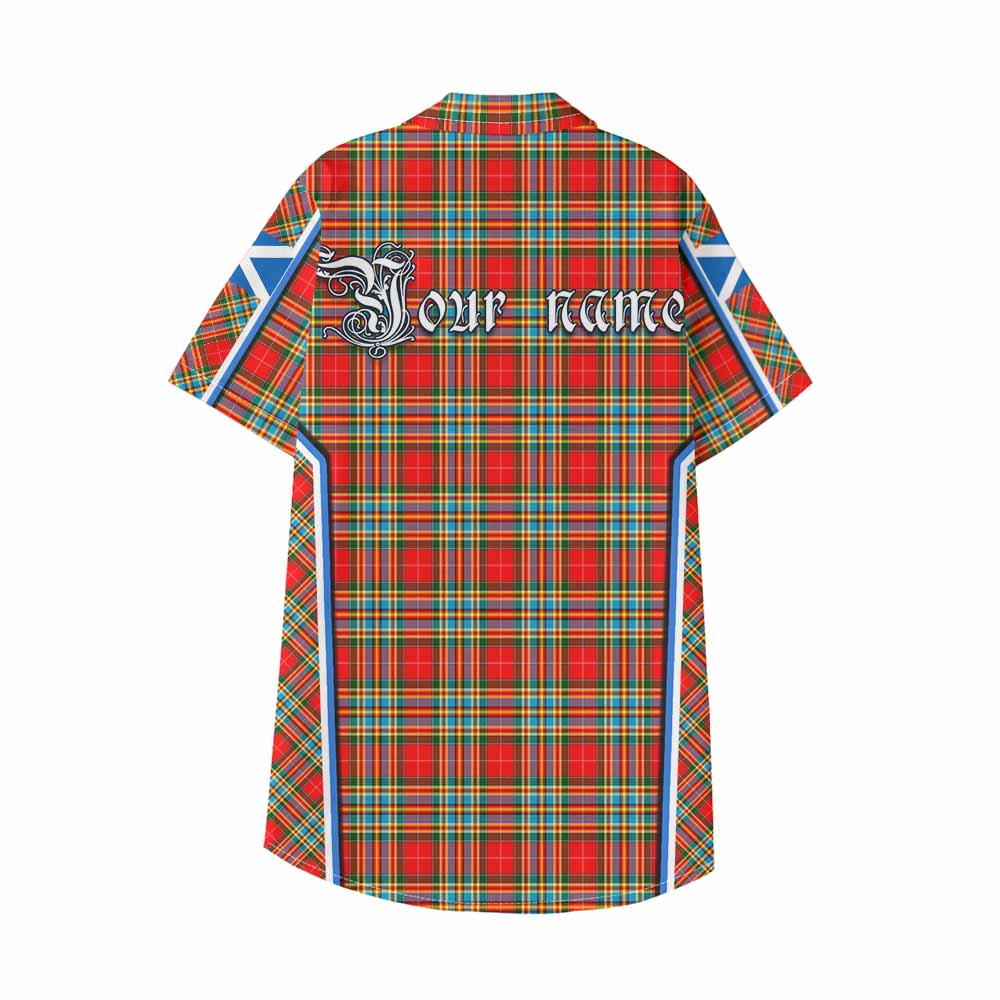 Chattan Tartan Crest Kid Hawaiian Shirt Scotland Coat of Arm Flag Style - Tartan Vibes Clothing