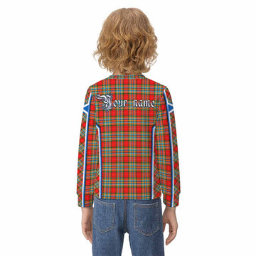 Chattan Tartan Crest Kid Knitted Sweatshirt Scotland Coat of Arm Flag Style - Tartan Vibes Clothing