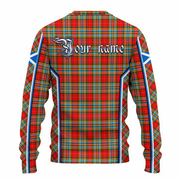 Chattan Tartan Crest Knitted Sweater Scotland Coat of Arm Flag Style - Tartan Vibes Clothing
