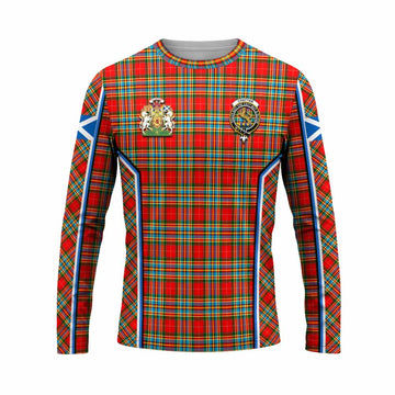 Chattan Tartan Crest Long Sleeve T-Shirt Scotland Coat of Arm Flag Style - Tartan Vibes Clothing