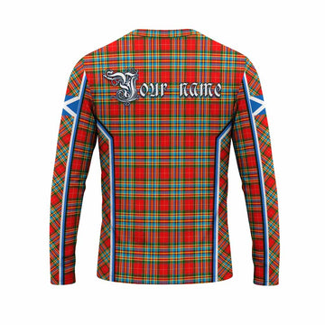 Chattan Tartan Crest Long Sleeve T-Shirt Scotland Coat of Arm Flag Style - Tartan Vibes Clothing