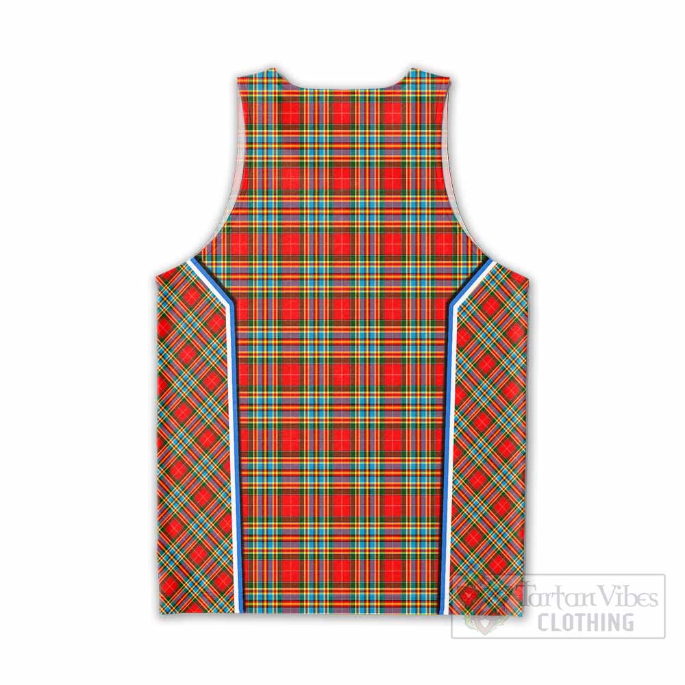 Chattan Tartan Crest Men Tank Top Scotland Coat of Arm Flag Style - Tartan Vibes Clothing