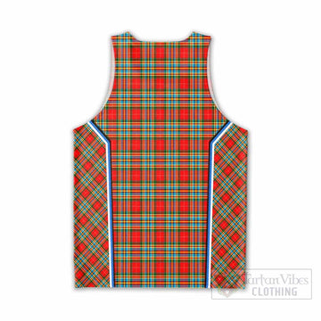 Chattan Tartan Crest Men Tank Top Scotland Coat of Arm Flag Style