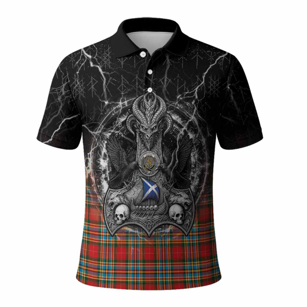 Chattan Tartan Crest Polo Shirt Celtic Odin's Raven Legacy