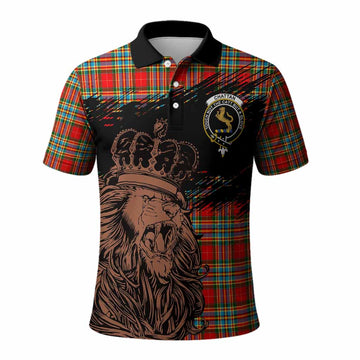 Chattan Tartan Crest Polo Shirt Crowned Lion Heritage Style