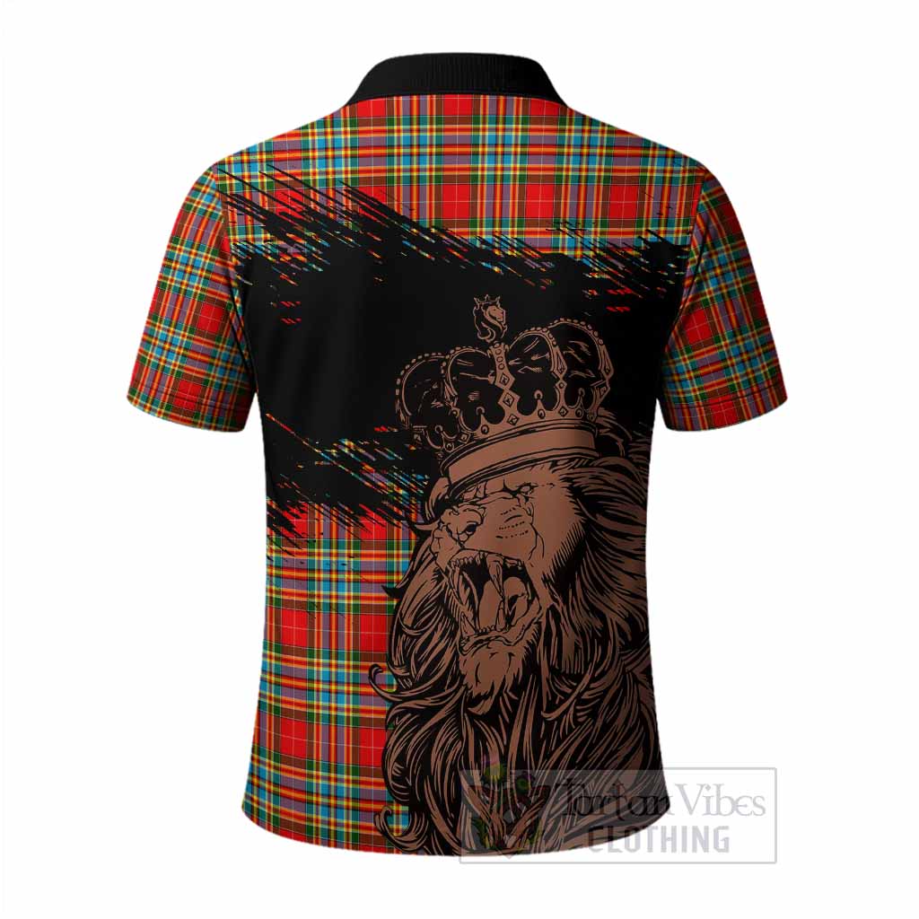 Chattan Tartan Crest Polo Shirt Crowned Lion Heritage Style