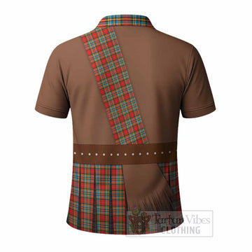 Chattan Tartan Crest Polo Shirt Kilt Costume Style