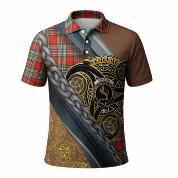 Chattan Tartan Crest Polo Shirt Scottish Triskele Celtic