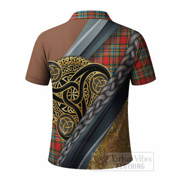 Chattan Tartan Crest Polo Shirt Scottish Triskele Celtic