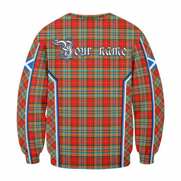 Chattan Tartan Crest Sweatshirt Scotland Coat of Arm Flag Style