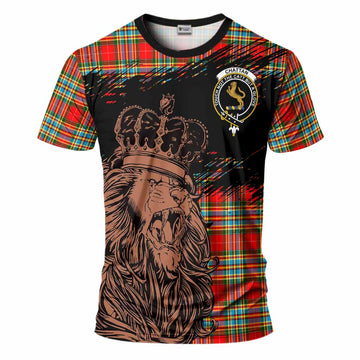 Chattan Tartan Crest T-Shirt Crowned Lion Heritage Style
