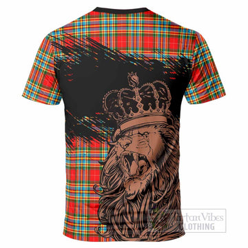 Chattan Tartan Crest T-Shirt Crowned Lion Heritage Style