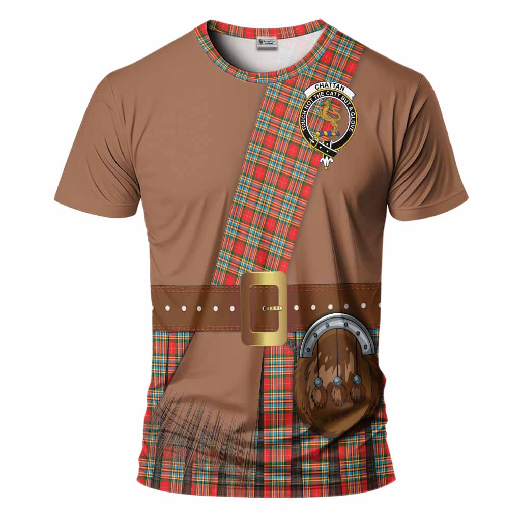 Chattan Tartan Crest T-Shirt Kilt Costume Style