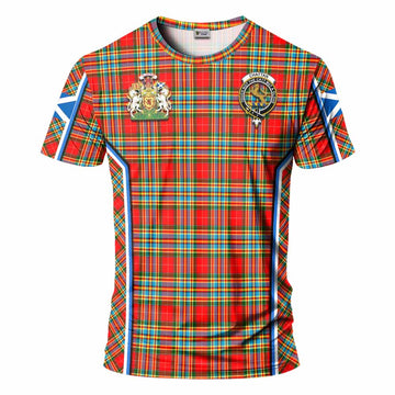 Chattan Tartan Crest T-shirt Scotland Coat of Arm Flag Style - Tartan Vibes Clothing