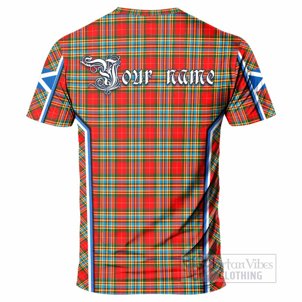 Chattan Tartan Crest T-shirt Scotland Coat of Arm Flag Style - Tartan Vibes Clothing