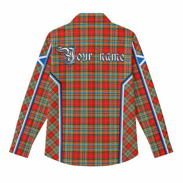 Chattan Tartan Crest Women Casual Shirt Scotland Coat of Arm Flag Style - Tartan Vibes Clothing