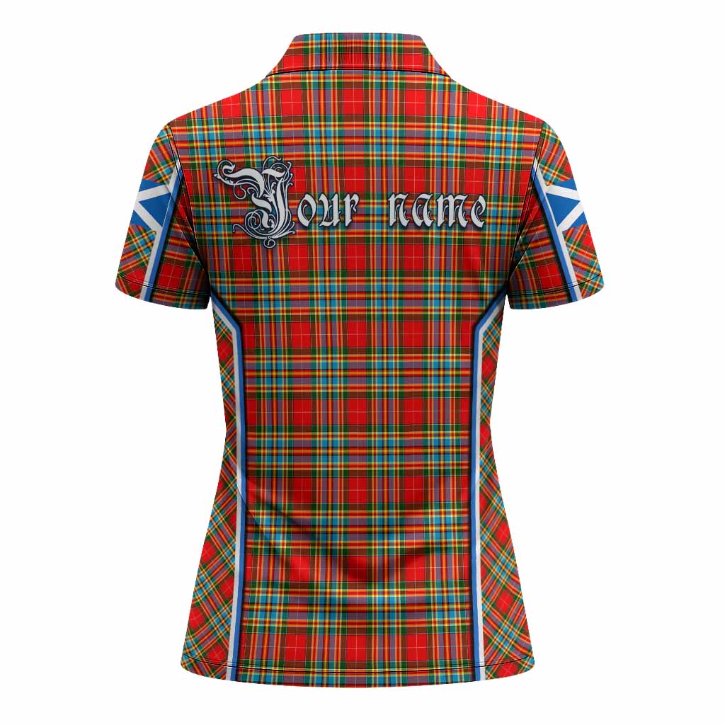 Chattan Tartan Crest Women's Polo Shirt Scotland Coat of Arm Flag Style - Tartan Vibes Clothing