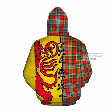 Chattan Tartan Family Crest Cotton Hoodie Lion Rampant Honor - Tartan Vibes Clothing