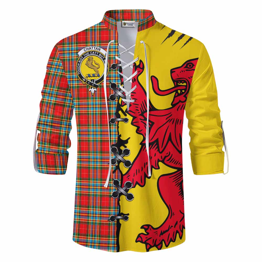 Chattan Tartan Family Crest Ghillie Kilt Shirt Lion Rampant Honor - Tartan Vibes Clothing