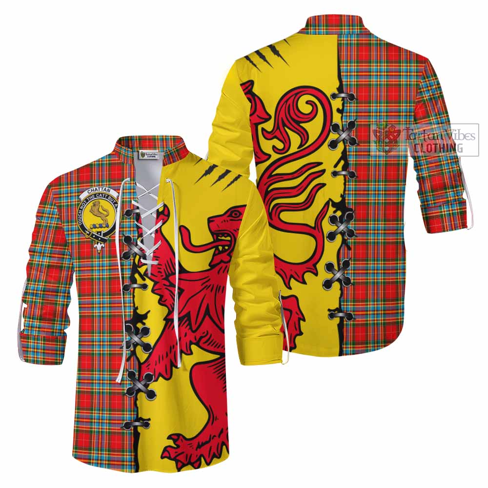 Chattan Tartan Family Crest Ghillie Kilt Shirt Lion Rampant Honor - Tartan Vibes Clothing