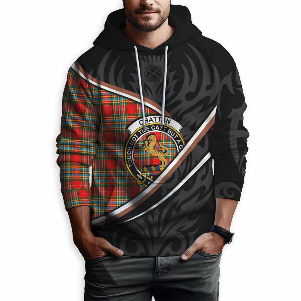 Chattan Tartan Family Crest Hoodie Celtic Scottish Thistle Floral - Tartan Vibes Clothing