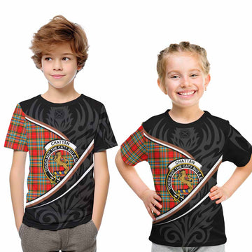 Chattan Tartan Family Crest Kid T-shirt Celtic Scottish Thistle Floral - Tartan Vibes Clothing