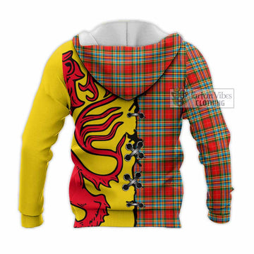 Chattan Tartan Family Crest Knitted Hoodie Lion Rampant Honor - Tartan Vibes Clothing