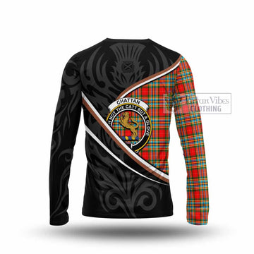 Chattan Tartan Family Crest Long Sleeve T-Shirt Celtic Scottish Thistle Floral - Tartan Vibes Clothing