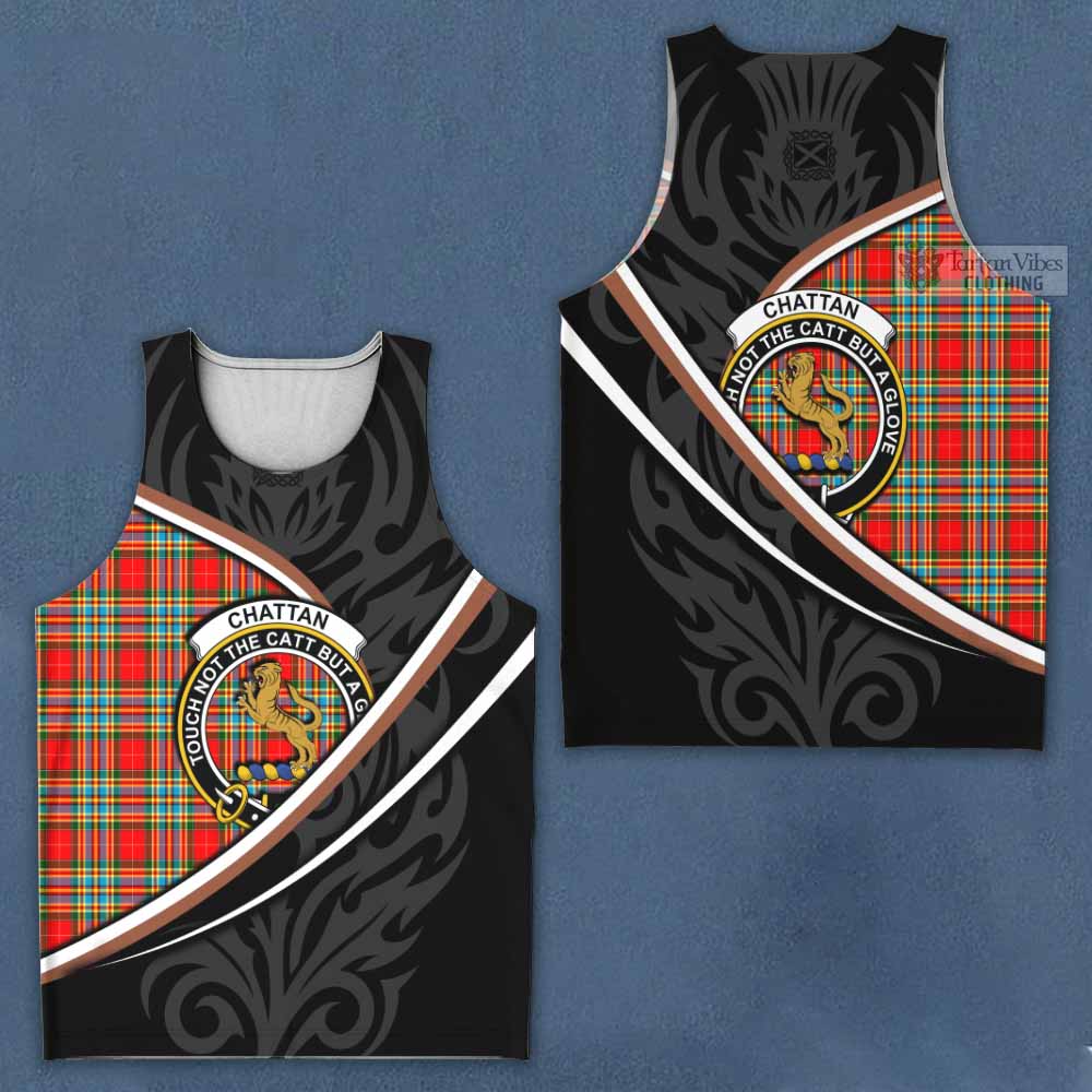Chattan Tartan Family Crest Men Tank Top Celtic Scottish Thistle Floral - Tartan Vibes Clothing