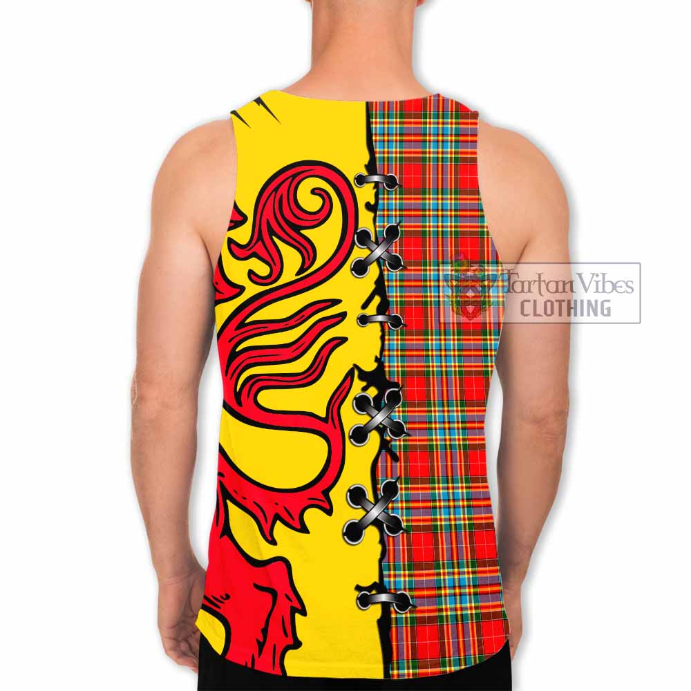 Chattan Tartan Family Crest Men Tank Top Lion Rampant Honor - Tartan Vibes Clothing