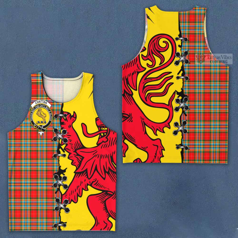 Chattan Tartan Family Crest Men Tank Top Lion Rampant Honor - Tartan Vibes Clothing