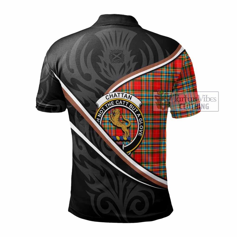 Chattan Tartan Family Crest Polo Shirt Celtic Scottish Thistle Floral - Tartan Vibes Clothing