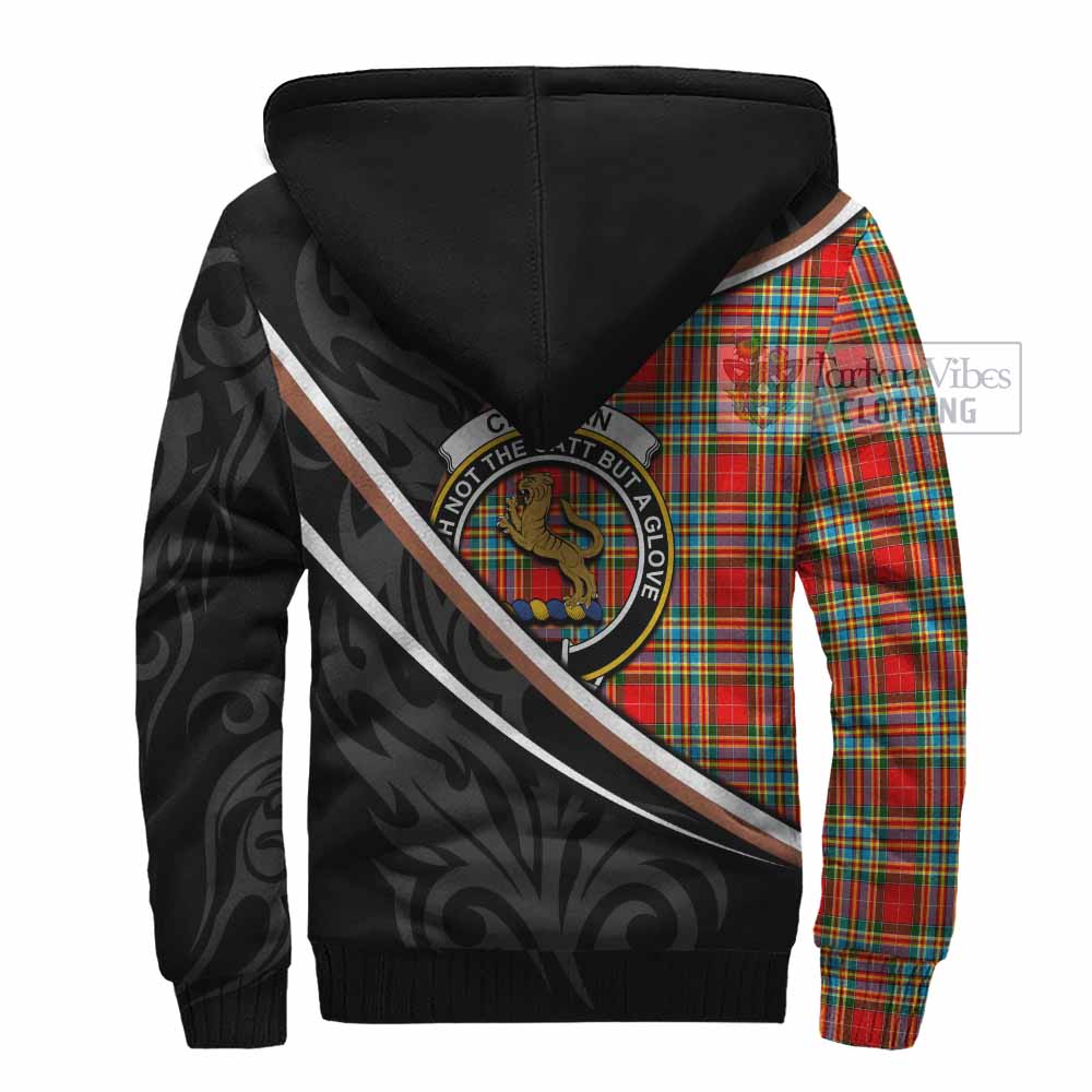 Chattan Tartan Family Crest Sherpa Hoodie Celtic Scottish Thistle Floral - Tartan Vibes Clothing