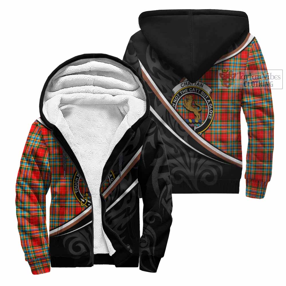 Chattan Tartan Family Crest Sherpa Hoodie Celtic Scottish Thistle Floral - Tartan Vibes Clothing