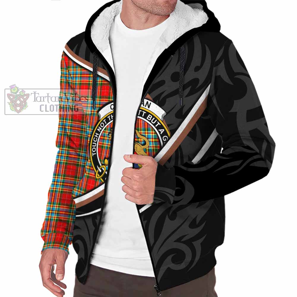 Chattan Tartan Family Crest Sherpa Hoodie Celtic Scottish Thistle Floral - Tartan Vibes Clothing