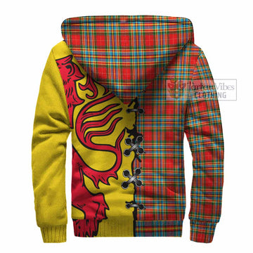 Chattan Tartan Family Crest Sherpa Hoodie Lion Rampant Honor