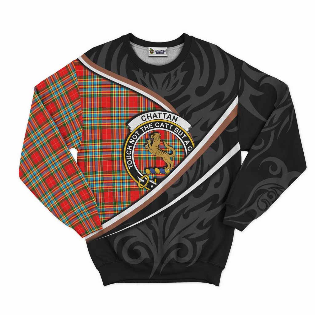 Chattan Tartan Family Crest Sweatshirt Celtic Scottish Thistle Floral - Tartan Vibes Clothing