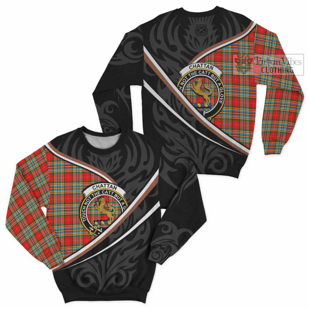 Chattan Tartan Family Crest Sweatshirt Celtic Scottish Thistle Floral - Tartan Vibes Clothing