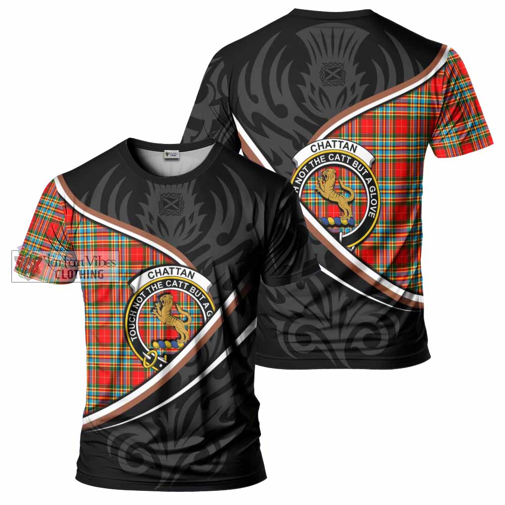 Chattan Tartan Family Crest T-shirt Celtic Scottish Thistle Floral - Tartan Vibes Clothing