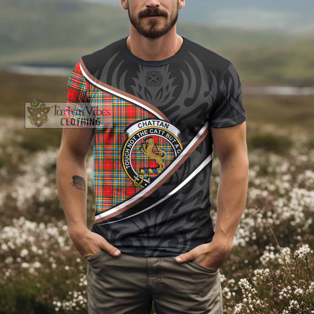 Chattan Tartan Family Crest T-shirt Celtic Scottish Thistle Floral - Tartan Vibes Clothing