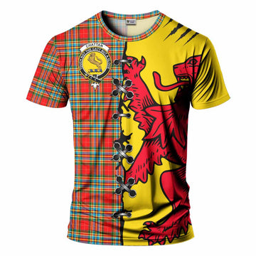 Chattan Tartan Family Crest T-shirt Lion Rampant Honor - Tartan Vibes Clothing