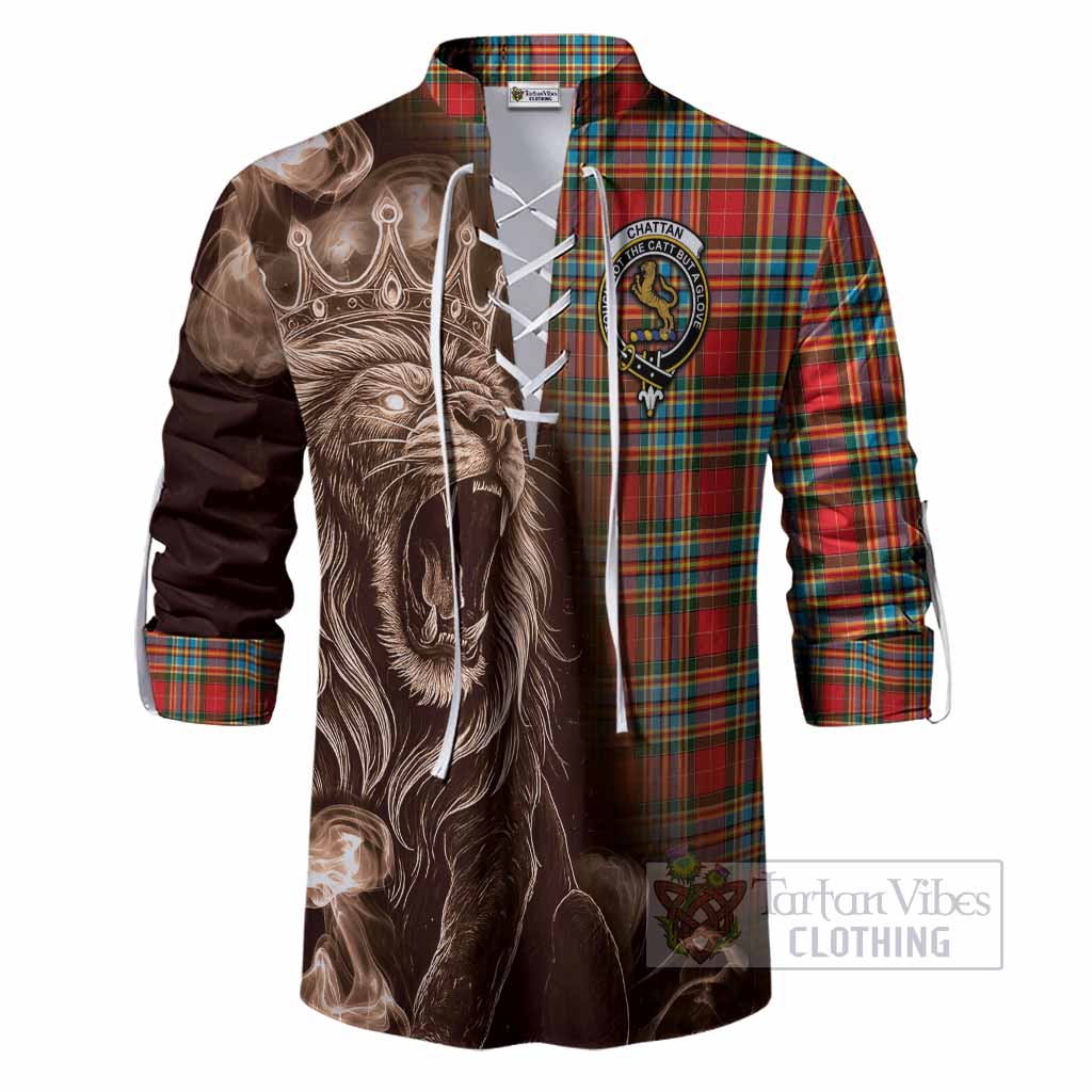 Chattan Tartan Ghillie Shirt Roaring Lion Heritage