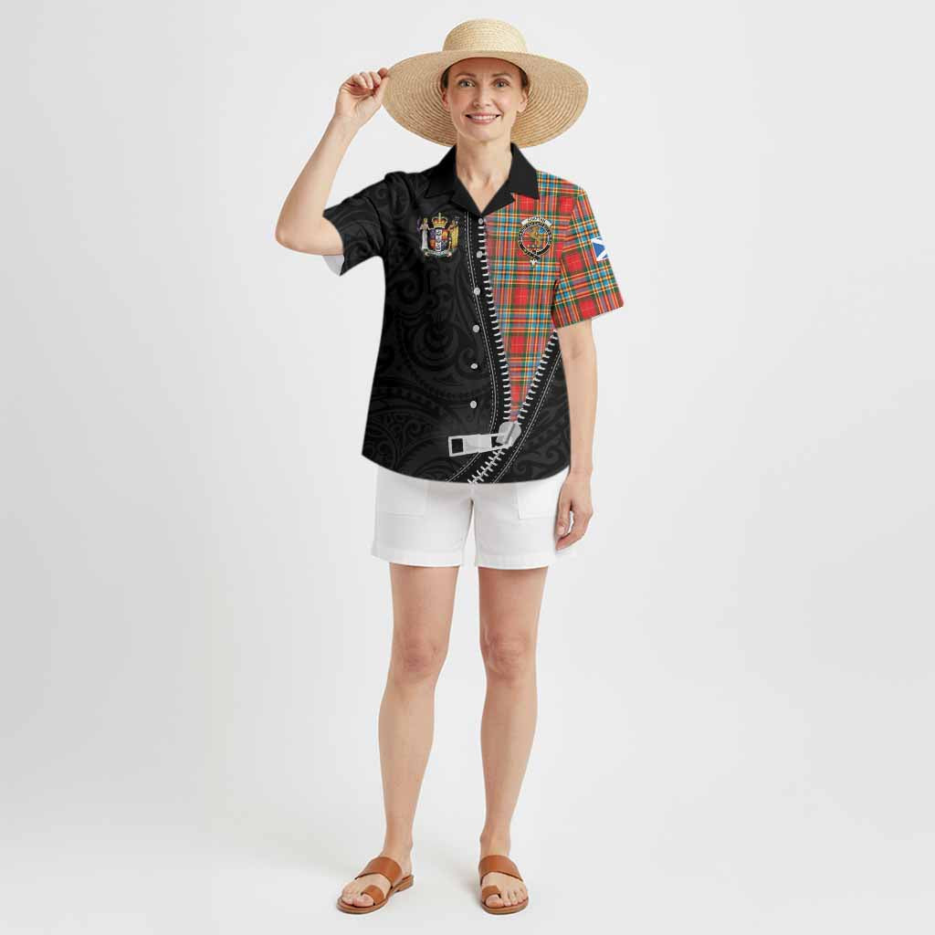 Chattan Tartan Hawaiian Shirt New Zealand Pattern Unique Zipper Stylized