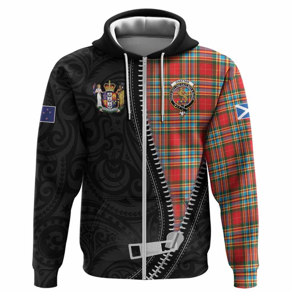 Chattan Tartan Hoodie New Zealand Pattern Unique Zipper Stylized