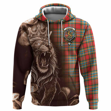 Chattan Tartan Hoodie Roaring Lion Heritage